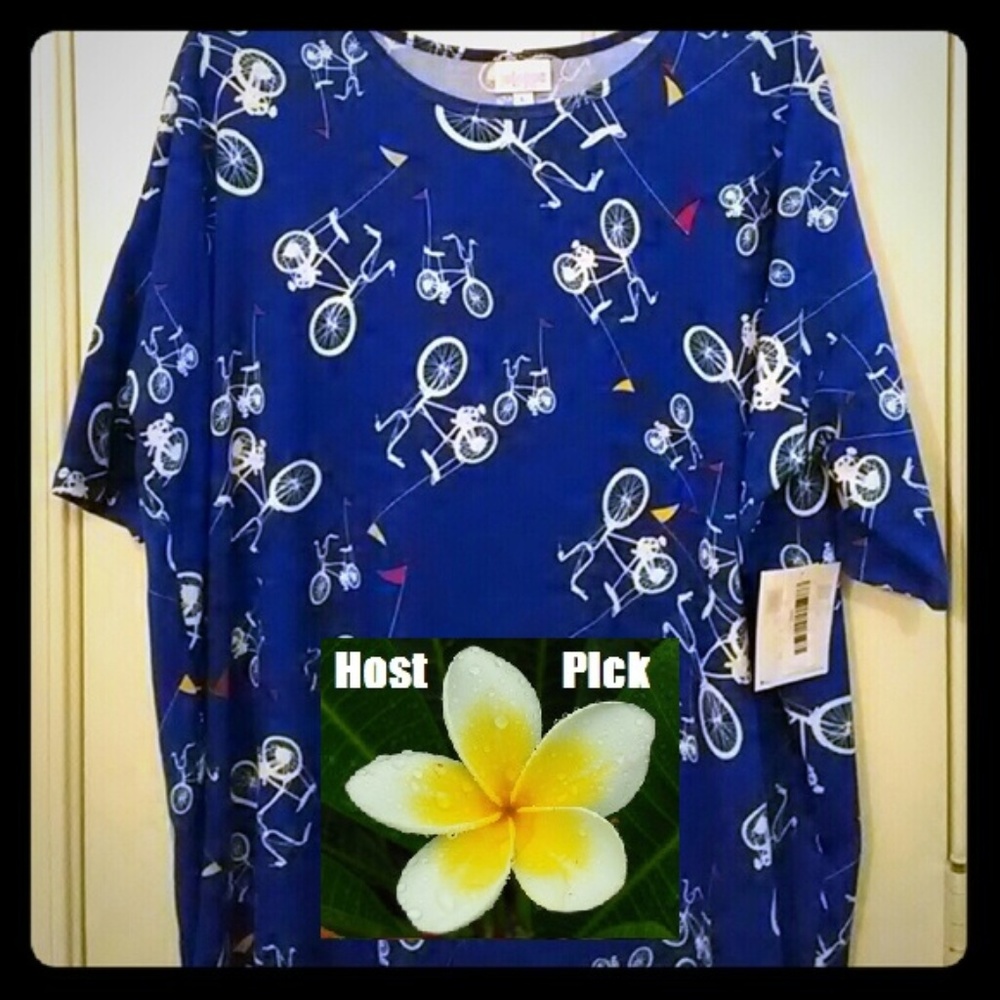 NEW Lularoe Irma With Bike Print.